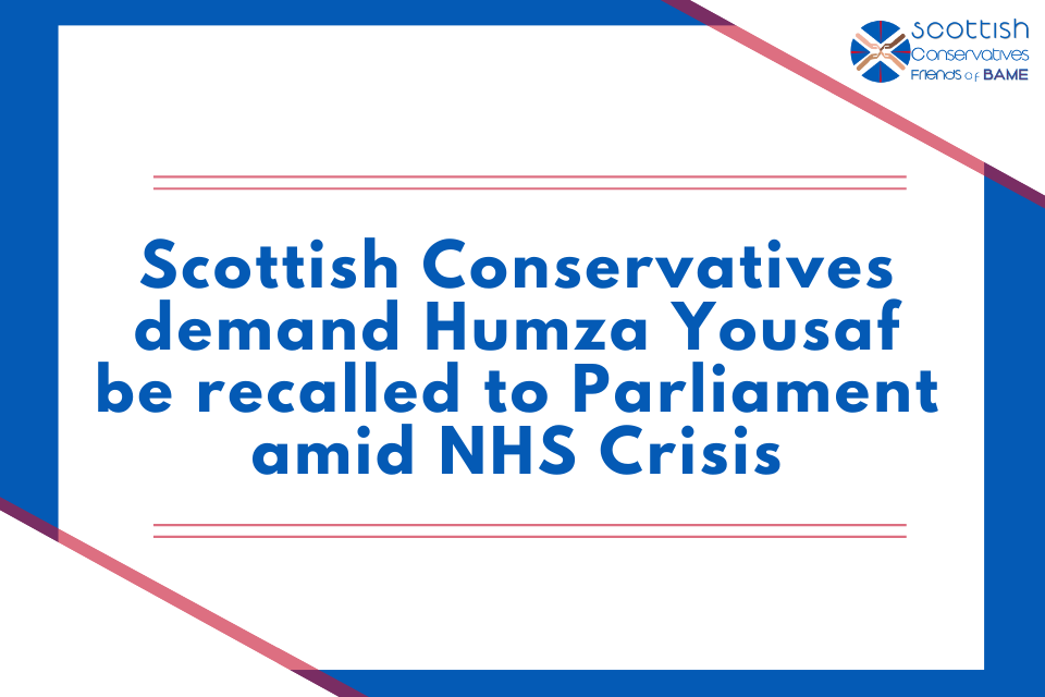 Scottish Conservatives demand Humza Yousaf Blog Photo